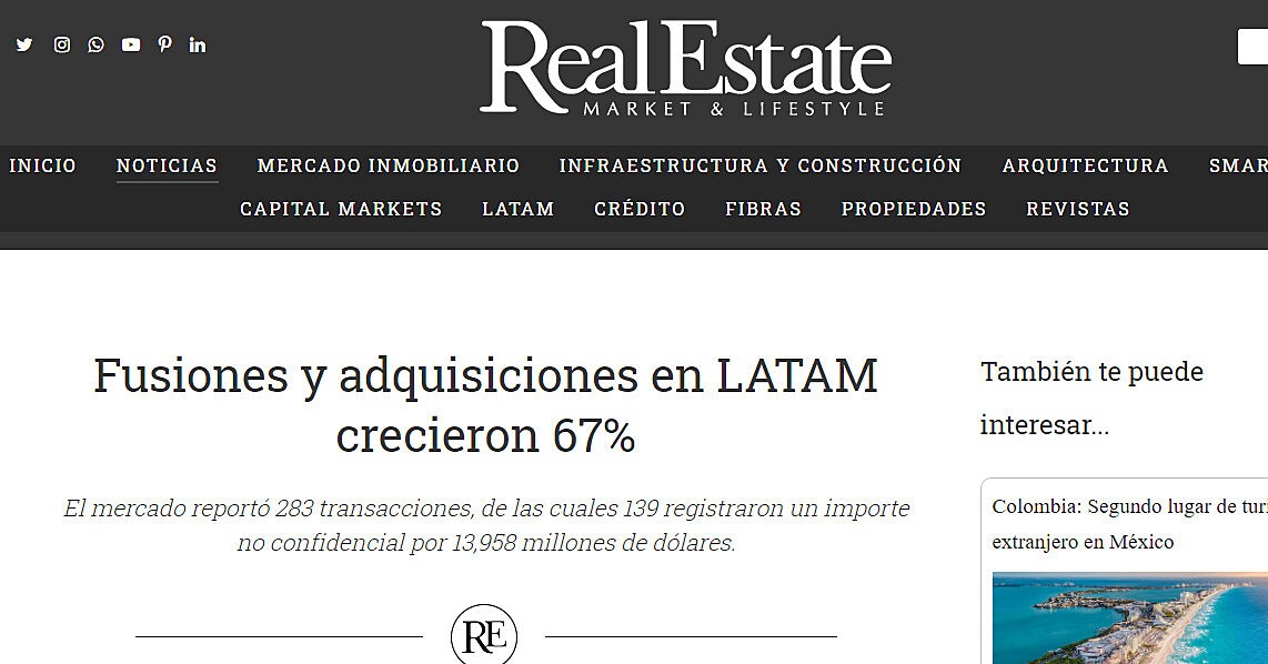 Fusiones y adquisiciones en LATAM crecieron 67%